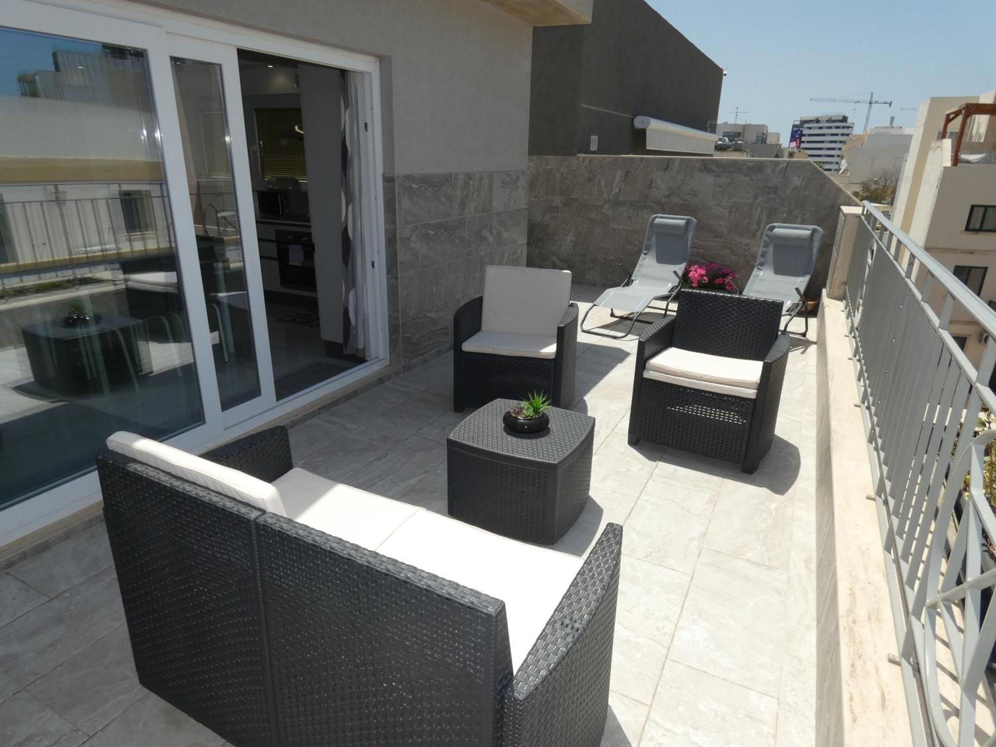 Appartement Terrace View - A Stylish Two Bedrooms Penthouse Ac-wifi Msida